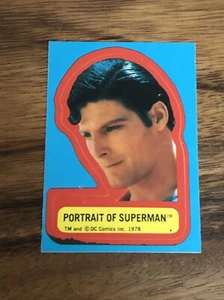 1978 Topps Superman Stickers Set-Break Portrait of Superman - Imagen 1 de 2
