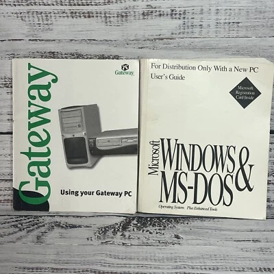 Vintage Computer Microsoft Gateway WINDOWS MS-DOS 3.3 Manual User Guide Book - Image 1 of 4
