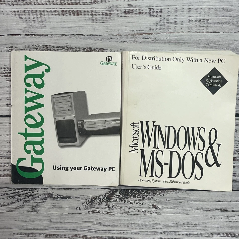 Vintage Computer Microsoft Gateway WINDOWS MS-DOS 3.3 Manual User Guide Book - Image 1 of 4