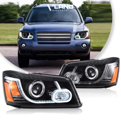 1 par de faros LED VLAND para Toyota Highlander 01-07 luces delanteras personalizadas Foto 1 de 4