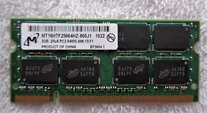 MT16HTF25664HZ-800J1 Micron 2GB DDR2-800 Laptop Memory - Picture 1 of 3