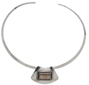 VINTAGE MODERNIST STERLINGSILBER HALSBAND signiert METALPHORE 40,5 Gramm 19 Zoll - Bild 1 von 5