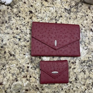 ROLODEX VISITENKARTENETUI ORDNER & KLEINES HALTER - einzigartiges rotes passendes Set - Bild 1 von 3