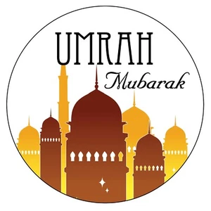 35 pegatinas Umrah Mubarak etiqueta felicitaciones Umrah bolsa musulmana islámica 1053 - Imagen 1 de 6