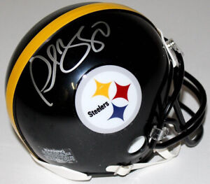 Plaxico Burress Signed Pittsburgh Steelers Auto'd Mini-Helmet (MAB COA)