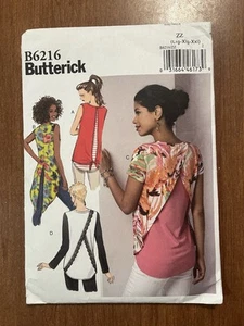 Butterick B6216 Misses Split-Back Tunic Top Size L XL XXL Easy Sewing Pattern - Picture 1 of 3