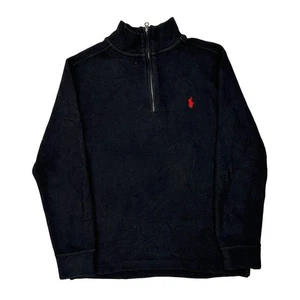 Alter 10-12 Polo von Ralph Lauren 1/4 Reißverschluss - Medium schwarz Baumwolle - Bild 1 von 7