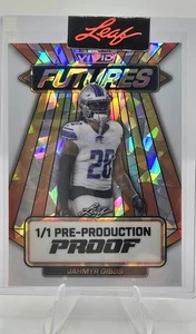 2024 Leaf Vivid Jahmyr Gibbs Futures Ice 1/1 Pre-Production Proof - Lions - Bild 1 von 3