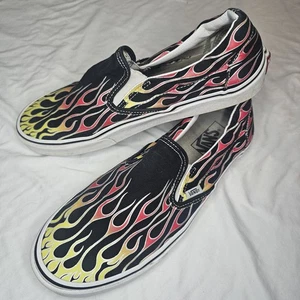 Vans Off The Wall Classic Slip On Flame Schuhe Skate Turnschuhe Herren 10 Y2K Stil - Bild 1 von 9