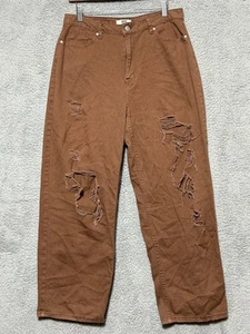 Madden NYC Distressed Damengröße 11 32 x 27,5 Denim-Stil Kupfer Hose 90er Jahre Thema - Bild 1 von 13