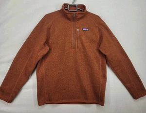 Patagonia Better Sweater Mens Size M 1/4 Zip Red Fleece Pullover Jumper Hiking - Picture 1 of 12