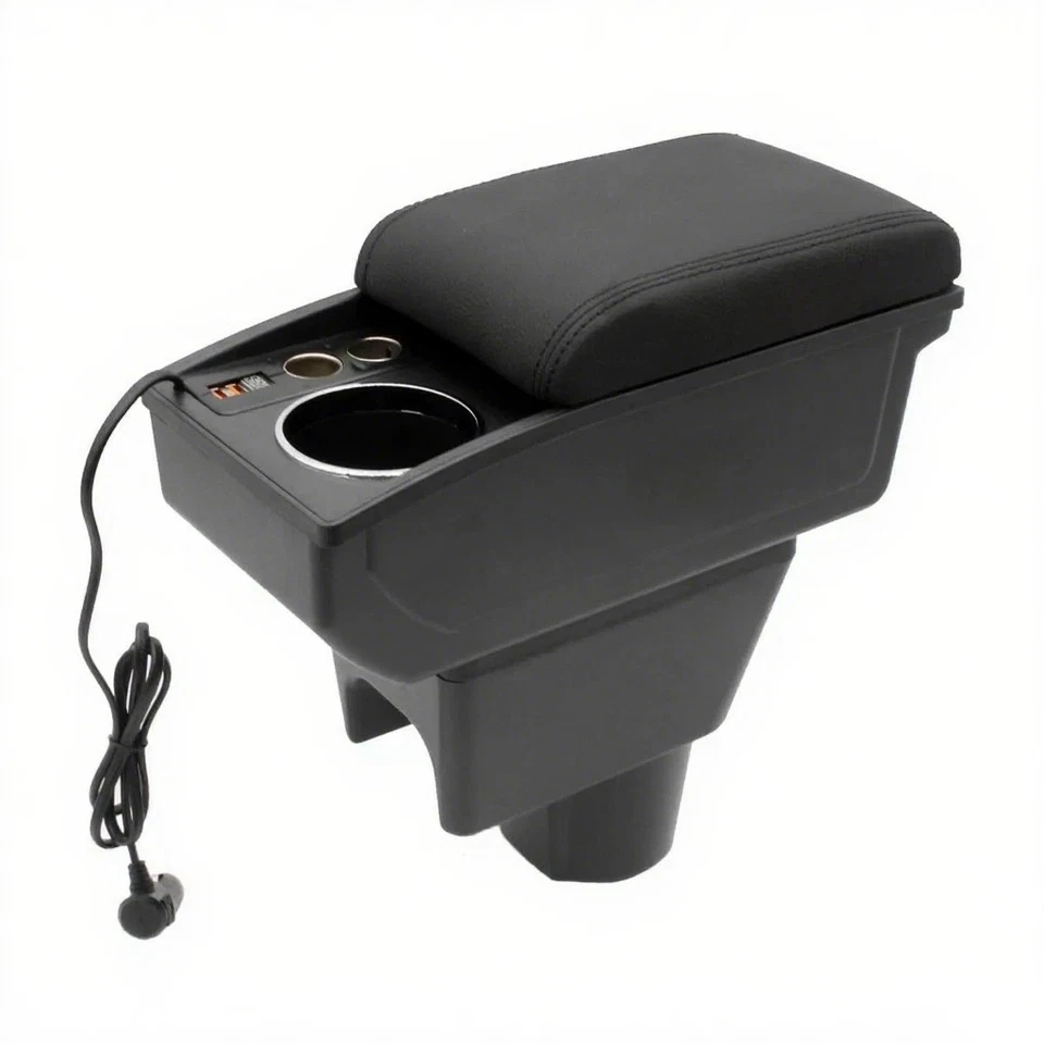 Caja reposabrazos para Renault Dacia Duster 2010-2018 - 2 puertos USB + encendedor de cigarrillos Foto 1 de 4