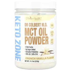 2 X Divine Health, Dr Colbert M.D. MCT Oil Powder, French Vanilla, 11.11 oz (315 - Picture 1 of 3