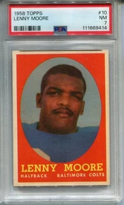 1958 Topps #10 Lenny Moore PSA 7 NM *High End, Centered* Baltimore Colts - Picture 1 of 2