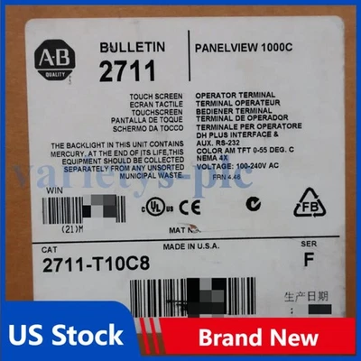 Allen-Bradley 2711-T10C8 1000 COLOR TERMINAL 10.4-IN AB 2711 T10C8  US Free Tax - Image 1 of 4