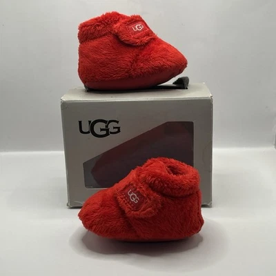 UGG Bebé Niñas Bixbee Botines Rojo Rubí Talla 0/1 Zapatillas de Vellón Suave 1103497I Foto 1 de 4