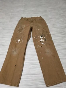 Carhartt B11 Duck Canvas Loose Fit Distressed Work Pants Mens 30 X 30 - M2182 - Picture 1 of 6