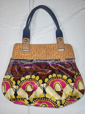 Bolso de Mano Fossil Key Per Hobo Lona Recubierta Geométrico Hippie  Foto 1 de 4