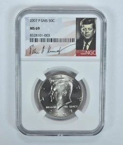 2007-P SMS Kennedy Half Dollar MS69 NGC Special Label - Picture 1 of 5