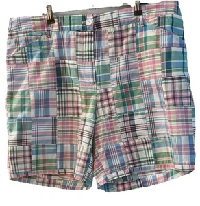 Talbots Shorts Damengröße 16 perfekt kurz türkis blau pink kariert klassisch adrett - Bild 1 von 12