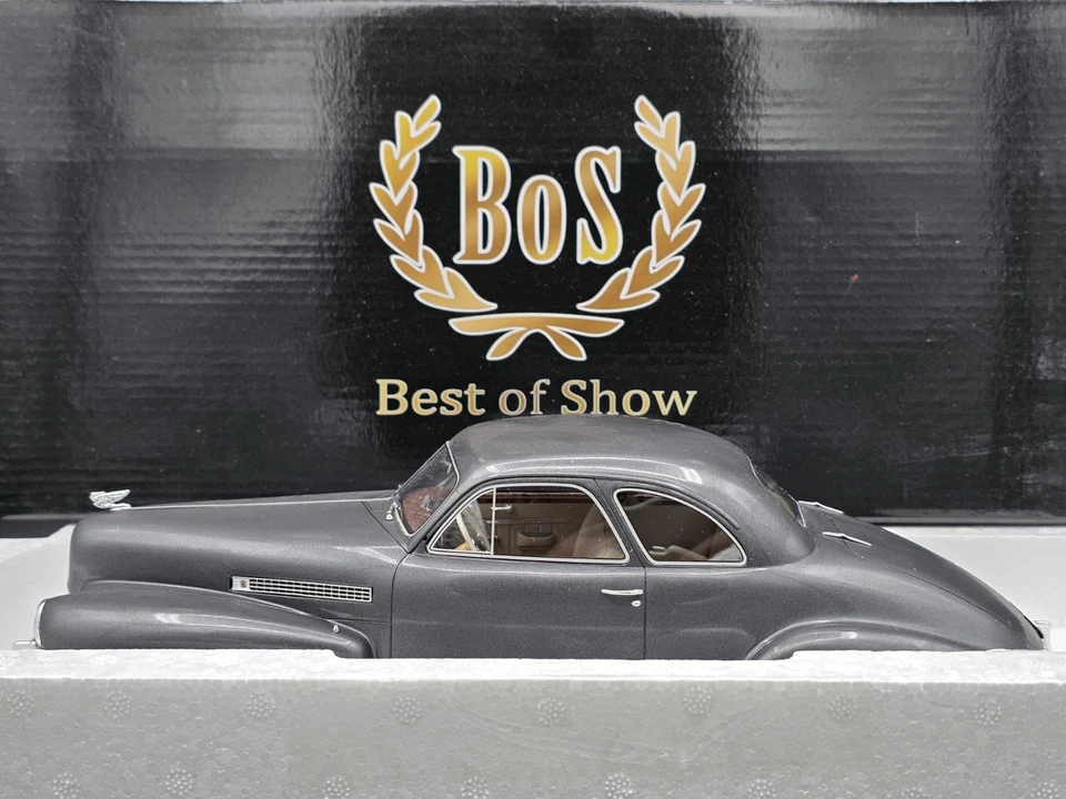 BOS Models 1941 Cadillac Series 62 Club Coupe 1:18 Resin Car LE 504 BOS291 Gray - Image 1 of 4
