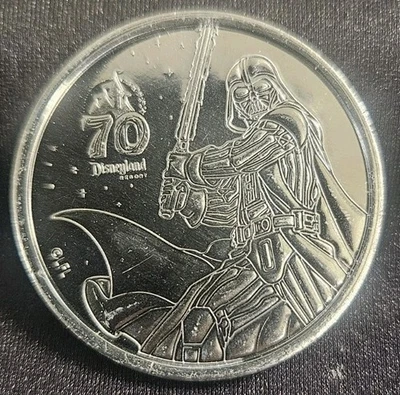 Disneyland 70th Anniversary Star Wars Darth Vader Medallion Token Coin Empire  - Image 1 of 4