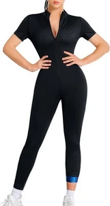 Junlan Sauna Suit Women Full Body Sweat Medium, Blue - Picture 1 of 5