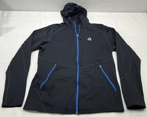 Eddie Bauer Jacket Men's XLT Black First Ascent Whittaker Hiking Hooded - Hole - Picture 1 of 9