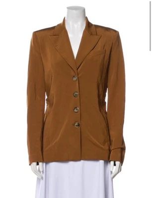 Pinko подлинный твердого меди коричневый длинным рукавом блейзер куртка США 10 средний это 46 - Изображение 1 из 4