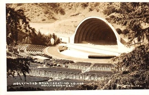 RPPC HOLLYWOOD BOWL Theater Seating 20,000 Hollywood, CA c1930s Vintage Postcard - Picture 1 of 1