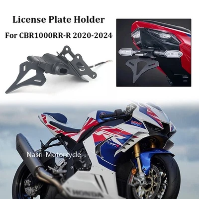 Rear License Plate Holder Bracket Tail Tidy Black For Honda CBR1000RR R 2020-24 - Image 1 of 4