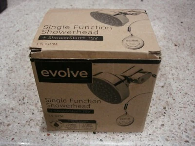 Cabezal de ducha Evolve EV3011-CP150-SB función única ahorro de agua 1,5 GPM cromado Foto 1 de 4
