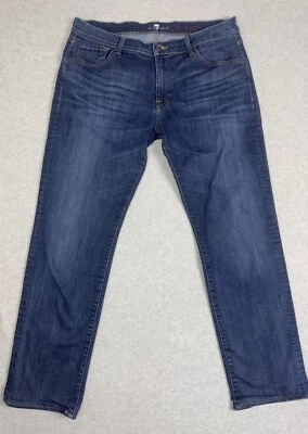 7 For All Mankind Jeans Mens 36 Straight Blue Darkwash Denim Stretch 7FAM - Image 1 of 4