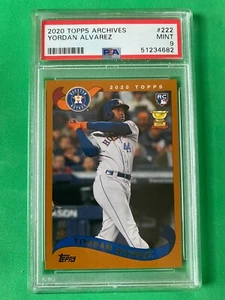 2020 Topps Archives Jordan Alvarez Rookie #222 Graded Mint PSA 9 RC - Bild 1 von 2