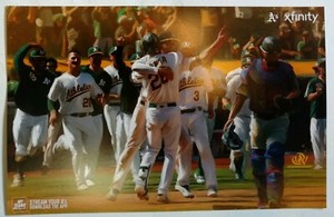Mark Canha Matt Chapman 2019 Oakland A's Athletics SGA Baseball Cheer Card