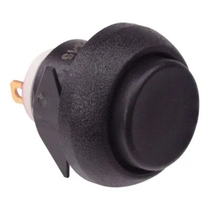 IBP3SAD200 APEM Black Momentary Snap-In 12mm Push Button Switch SPST IP67 - Picture 1 of 1