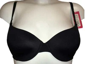 Black Plunge T Shirt Bra multiway underwired smooth t-shirt push up padded bra - Picture 1 of 7