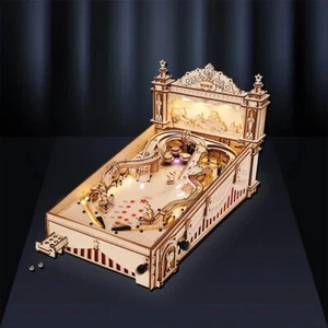 3D Puzzle Rokr Pinball Machine Wooden Amusing Table Game with LED Musicfor Gift - Picture 1 of 6