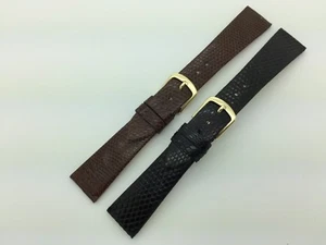 SHORT 16mm 18mm 20mm MS700 Hadley Roma Genuine Java Lizard Leather Watch Band - Picture 1 of 8