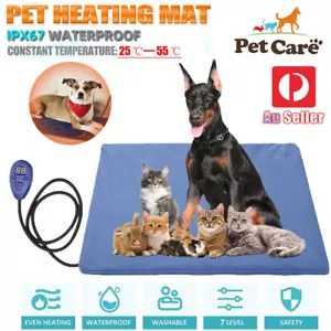 Electric Pet Heat Pad: Waterproof Heating Mat for Cat Dog Bed | Chew Resistant - Picture 1 of 18