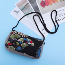  Ethnic Crossbody Bag Fan Cotton and Linen Shoulder Bag Satchel Bag Handbag for