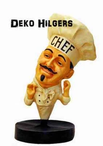 Figur Chef Koch Büste Werbefigur Dekoration Reklame Skulptur Werbung Statue  - Picture 1 of 1