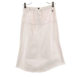 LOUIS VUITTON Hecho en Francia Mezcla de Lino Midi Largo Denim Falda 34 Mujer - Imagen 1 de 9