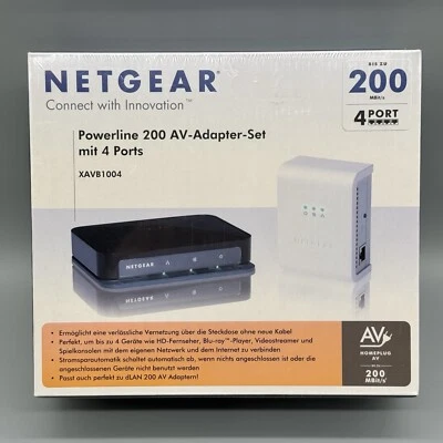 Netgear - Powerline 200 AV-Adapter-Set - XACB1004 - NEU - Bild 1 von 4