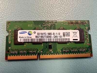 Samsung M471B5773DH0-CH9 2GB DDR3 PC3-10600S Sodimm Memory RAM - Image 1 of 2