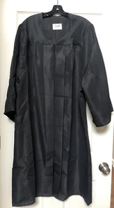 Jostens Black Bachelor Graduation Gown 5'4" To 5'6" Unisex - Picture 1 of 9