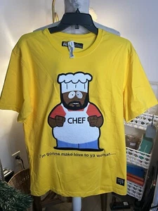 CAMISETA GRANDE FREEZE MAX SOUTH PARK CHEF AMARILLA MAKE I'M MAKE LOVE TO YA MUJER - Imagen 1 de 11