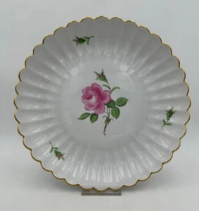 MEISSEN - große Schale / Gebäck-/ Fächerschale - Rote Rose - Ø 27,5 cm - Bild 1 von 6