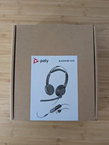 Plantronics Poly Blackwire 5220 Wired USB Headset | C5220 | Black | New - Afbeelding 1 van 4