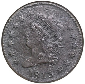 1813 S-293 Classic Head Large Cent ANACS EF Details Net VF 20 - Picture 1 of 5
